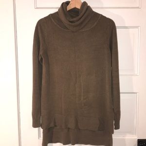 Green Cowl Neck Sweater